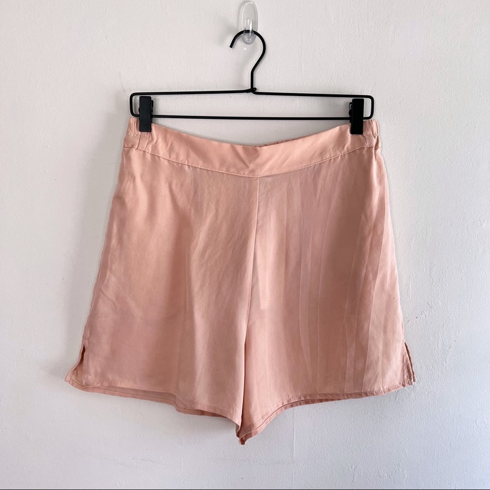 Amour Vert Palo Cottonseed Cupro Shorts in Rose